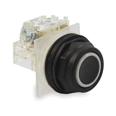 SCHNEIDER ELECTRIC 9001SKR1BH6 Flush Push Button Operator, 30 mm, 1NC, Black