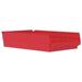 AKRO-MILS 30178RED Shelf Storage Bin, Red, Plastic, 17 7/8 in L x 11 1/8 in W x