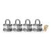 MASTER LOCK 3QCOM Padlocks, Keyed Alike, Standard Shackle, Rectangular Steel