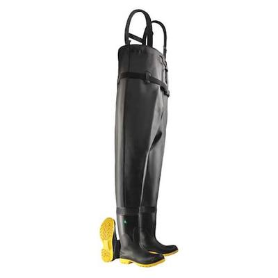 DUNLOP 8686700 Men's Chest Wader, 8 Steel Toe, Black