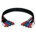 MONOPRICE 5355 RCA Cable,RG-59/U,5 RCA,1.5 ft.