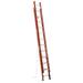 WERNER D6224-2 Fiberglass Extension Ladder, 300 lb Load Capacity