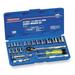 WESTWARD 4PL99 Socket Wrench Set,SAE,1/4",3/8" Dr,23 pc