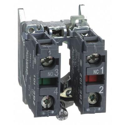 SCHNEIDER ELECTRIC ZB4BZ105 Contact Block,1NO + 1NC Slow Break,22mm