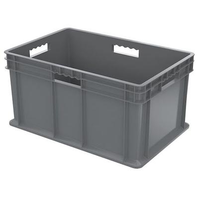 AKRO-MILS 37682GREY Solid & Stackable Straight Wall Storage Container, 20 gal,