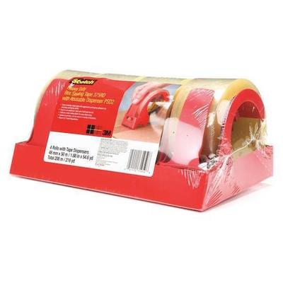 SCOTCH PSD2 Packaging Tape with Dispenser, 2 in Max. Tape Width. Clam Shell,