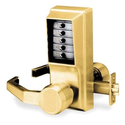 DORMAKABA LR-1011-05-41 Push Button Lock,Entry,Antique Brass