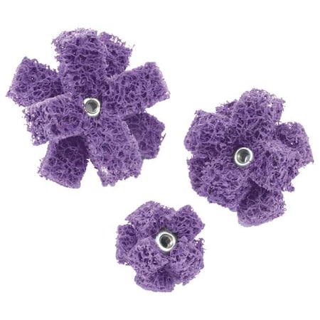 SCOTCH-BRITE 7000121121 Cross Buff, 2 in Dia, 1/2in W, Medium