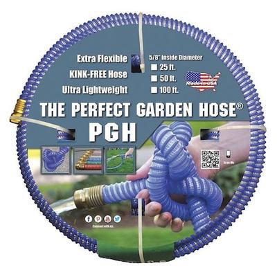 TUFF GUARD PGH-50-BL 5/8 in ID x 50 ft L Water Hose, TPE Tube, Blue, Brass x