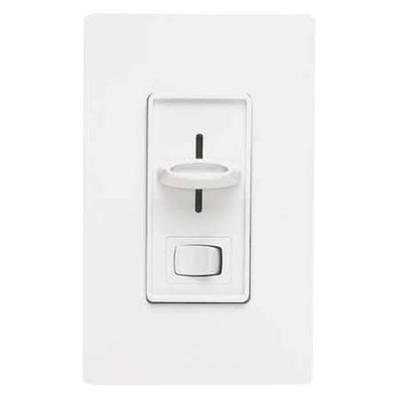 LUTRON CT-103P-WH Lighting Dimmer, Slide, 1000W, Decora, White