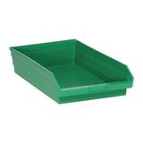 QUANTUM STORAGE SYSTEMS QSB110GN Shelf Storage Bin, Green, Polypropylene, 17