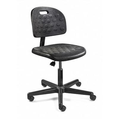 BEVCO V7007HC Polyurethane Desk Chair, 16" to 21", No Arms, Black