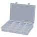 DURHAM MFG LP16-CLEAR Compartment Box with 16 compartments, Plastic, 2-5/16" H