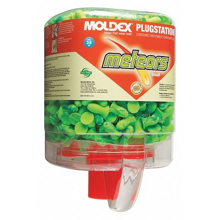 MOLDEX 6634 Meteors Ear Plugs with Dispenser, Foam, Bell, 28 dB NRR, Uncorded, - MOLDEX