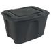 HOMZ 6518GRMC.08 Storage Tote, Gray, Polypropylene, 23 1/2 in L, 17 1/2 in W,