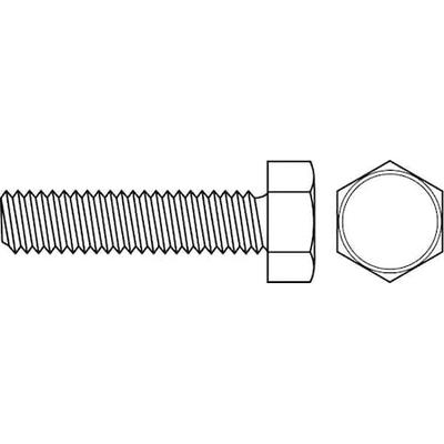 ZORO SELECT MHFI-1002000US-100P #10-32 x 2 in External Hex Hex Machine Screw,