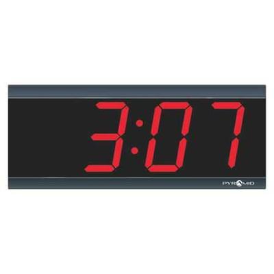 PYRAMID 9D34BR 11-1/4" Digital LED Wireless Synchronized Clock, Black
