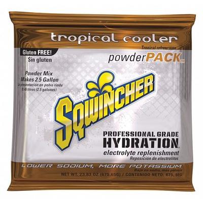 SQWINCHER 159016049 Sports Drink Mix, 23.83 oz., Mix Powder, Regular, Tropical
