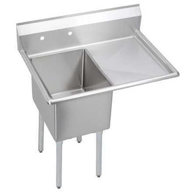 LK PACKAGING E1C16X20-R-18X Floor Mount Scullery Sink, Stainless Steel Bowl