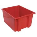 QUANTUM STORAGE SYSTEMS SNT230RD Stack & Nest Container, Red, Polyethylene, 23