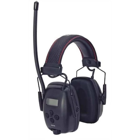 HOWARD LEIGHT 1030331 Sync Radio Over-the-Head Electronic Ear Muffs, 25 dB NRR,