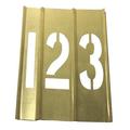 ZORO SELECT 20Y516 Brass Stencils,15 Piece Number,1 1/2 In