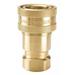 PARKER BH4-60 Hydraulic Quick Connect Hose Coupling, Brass Body, Sleeve Lock,