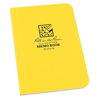 RITE IN THE RAIN 374-M All Weather Pocket Memo Book,3-1/2x5 in.