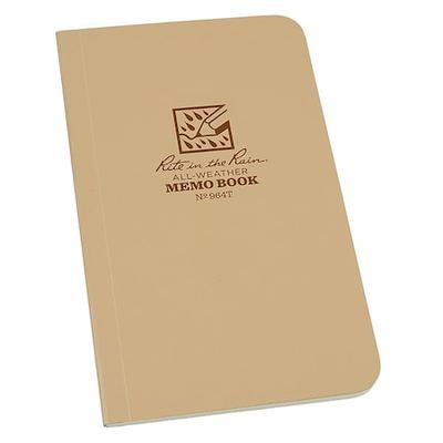 RITE IN THE RAIN 964T All Weather Memo Book,Univ,3-1/2 x 6 in.