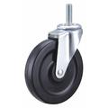 ZORO SELECT F1RR05052S-S30 Swivel Stem Caster,Rubber,5 in.,125 lb.