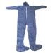 CONDOR 26W830 Hooded Disposable Coveralls, 25 PK, Blue, Polypropylene, Zipper