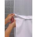 HOOKLESS HBH40SL0157 Shower Curtain Liner, Polyester, White, 70 in W, 57 in L