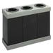 SAFCO 9798BL 84 gal Rectangular Recycling Bin, Open Top, Black, Plastic, 3