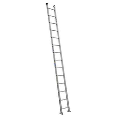 WERNER 514-1 14 ft Overall H, Straight Ladder, Aluminum, 375 lb Load Capacity