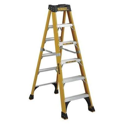 DEWALT DXL3810-06 6 ft Fiberglass Stepladder, 500 lb Capacity