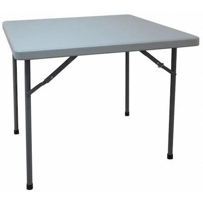 ZORO SELECT 13V431 Square Folding Table, 36" W, 36" L, 29" H, Blow Molded