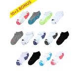 Hanes Girls Socks, 10 + 3 Bonus Pack No Show Cool Comfort (Little Girls & Big Girls)