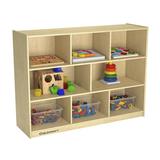 Childcraft 8 Compartment Shelving Unit w/ Caster Wood in Brown | 36 H x 47.75 W x 14.25 D in | Wayfair 1464170