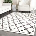 White 108 x 0.25 in Area Rug - Safavieh Mosaic Geometric Hand Knotted Wool Cream Area Rug Viscose/Wool | 108 W x 0.25 D in | Wayfair MOS157A-9