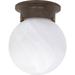 Nuvo Lighting 60259 - 1 Light Old Bronze Alabaster Glass Ball Shade Ceiling Light Fixture (60-259)