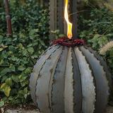 Desert Steel Barrel Garden Torch Metal in Green | 9 H x 12 W x 12 D in | Wayfair 350-010VT