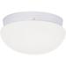 Nuvo Lighting 60404 - 2 Light 12" Round White Mushroom Glass Shade Ceiling Light Fixture (60-404)