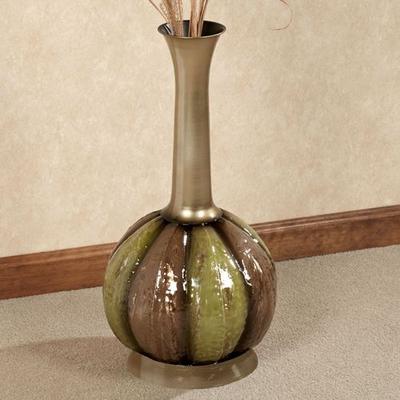 Eclipse Metal Floor Vase Champagne Gold , Champagn...