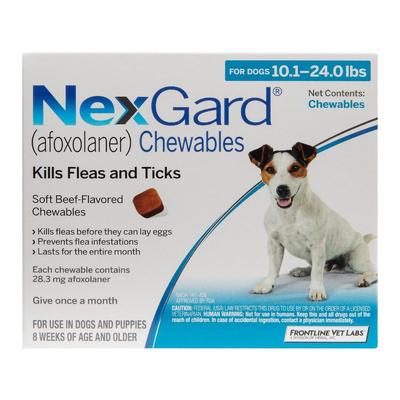 Nexgard For Medium Dogs 10.1-24 Lbs (Blue) 28mg 6 Chews