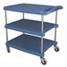 METRO MY2030-34BU Utility Cart with Antimicrobial Lipped Plastic Shelves,