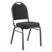 NATIONAL PUBLIC SEATING 9260-BT Stacking Chair, 9200 Series, Fabric Black