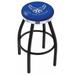 Holland Bar Stool US Armed Forces 30" Swivel Bar Stool Upholstered/Metal in Black/Blue | 30 H x 16 W in | Wayfair L8B2C30Navy