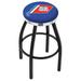 Holland Bar Stool US Armed Forces 30" Swivel Bar Stool Upholstered/Metal in Black/Blue | 30 H x 16 W in | Wayfair L8B2C30CstGrd