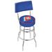 Holland Bar Stool US Armed Forces 25" Swivel Bar Stool Upholstered/Metal in Blue/Gray | 40 H in | Wayfair L7C425CstGrd