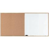 AARCO Combination Wall Mounted Bulletin Board Wood/Cork in Brown/White | 48 H x 96 W x 0.5 D in | Wayfair WCO4896